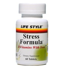 استرس فرمولا ویتامین بی همراه با آهن لایف استایل -- Life Style Stress Formula B Vitamins with Iron