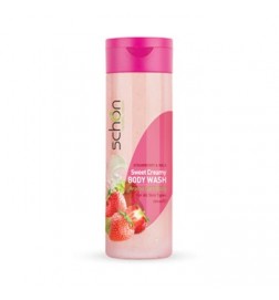 شامپو بدن کرمی شیر و توت فرنگی شون _ Schon Strawberry And Milk Creamy Body Shampoo For All Skins