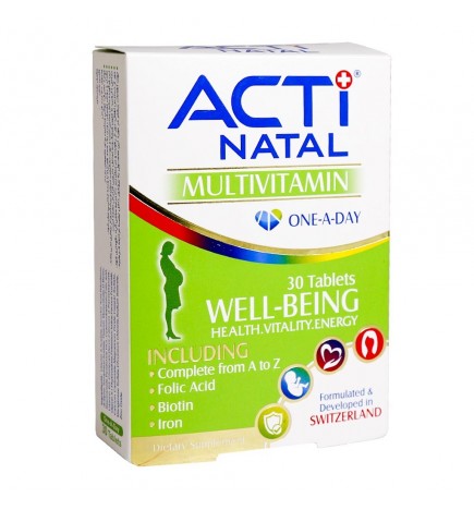 قرص مولتی ویتامین اکتی ناتال لیبرتی سوئیس_Liberty Swiss Acti Natal Multivitamin 30 Tabs