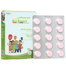 قرص جویدنی مولتی ویتامین بایوبیسیکس چیلدرن نیچرز اونلی - Natures Only Bio Basics Children Chewable Tablets