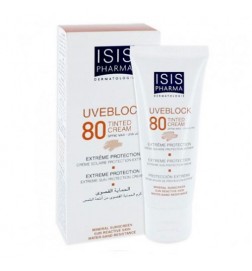 ضدآفتاب  مینرال رنگی آیسیس فارما  ---UVEBLOCK  Tinted Cream SPF 50 ISIS Pharma