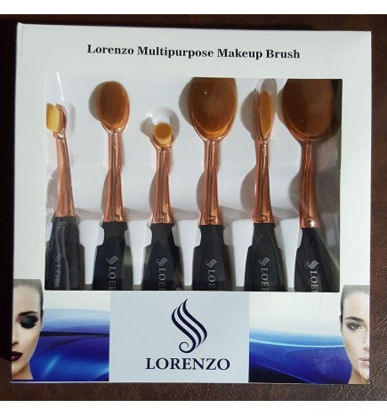ست 6 تایی براش لورنزو--lorenzo multipurpose makeup brush