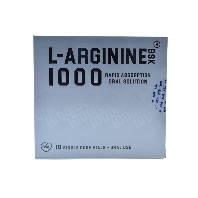 ویال خوراکی ال آرژنین 1000بی اس کی 10 عدد ویال -- L-Arginine 1000 Bsk