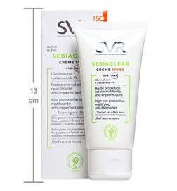 ضد آفتاب سبیاکلییر پوست چرب SPF50 اس وی آر -- SVR Sunscreen Sebiaclear for Oily Skin SPF50