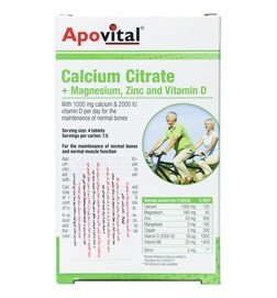 کلسیم سیترات همراه با منیزیم زینک و ویتامین D آپوویتال --Apovital Calcium Citrate + Magnesium Zinc and Vitamin D