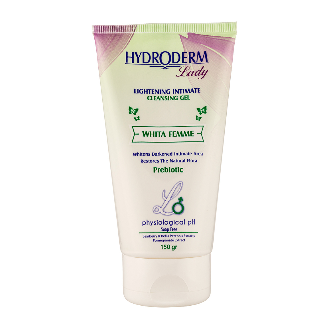 ژل بهداشتی بانوان لیدی ویتا فم روشن کننده ناحیه واژینال 150 میلی لیتر Hydroderm Lady Whita Femme Lightening Intimate Cleansing Gel 150ml