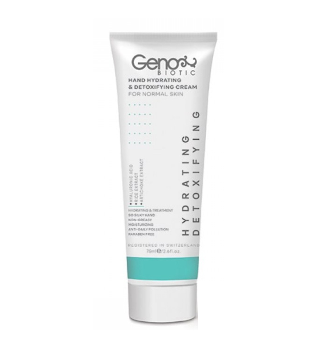 کرم مرطوب کننده و دتوکسیفای کننده دست Hydro-Gen پوست نرمال Geno Biotic Hand Hydrating And Detoxifying Cream For Normal Skin 75ml