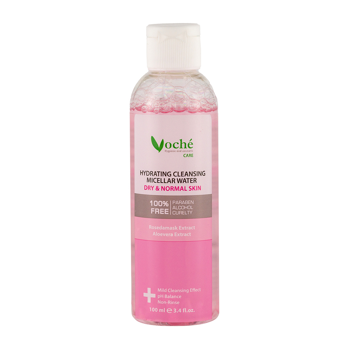 میسلار واتر مناسب پوست های خشک و معمولی 100میل Voche Hydrating Cleansing Micellar Water For Dry And Normal Skin 100ml
