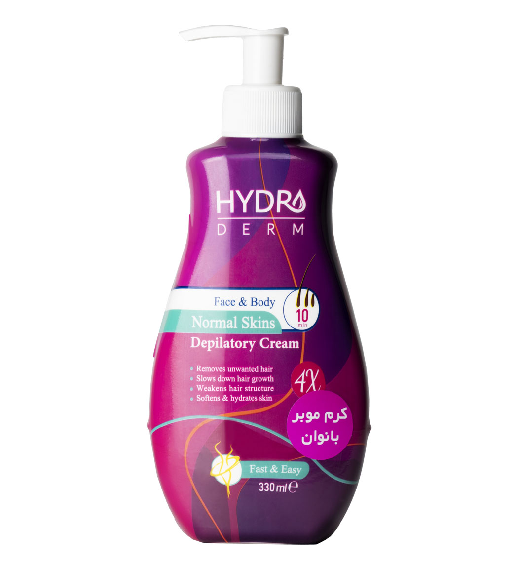 کرم موبر صورت و بدن بانوان مناسب پوست معمولی 330میل Hydroderm Face And Body Depilatory Cream Normal Skin For Women 330ml