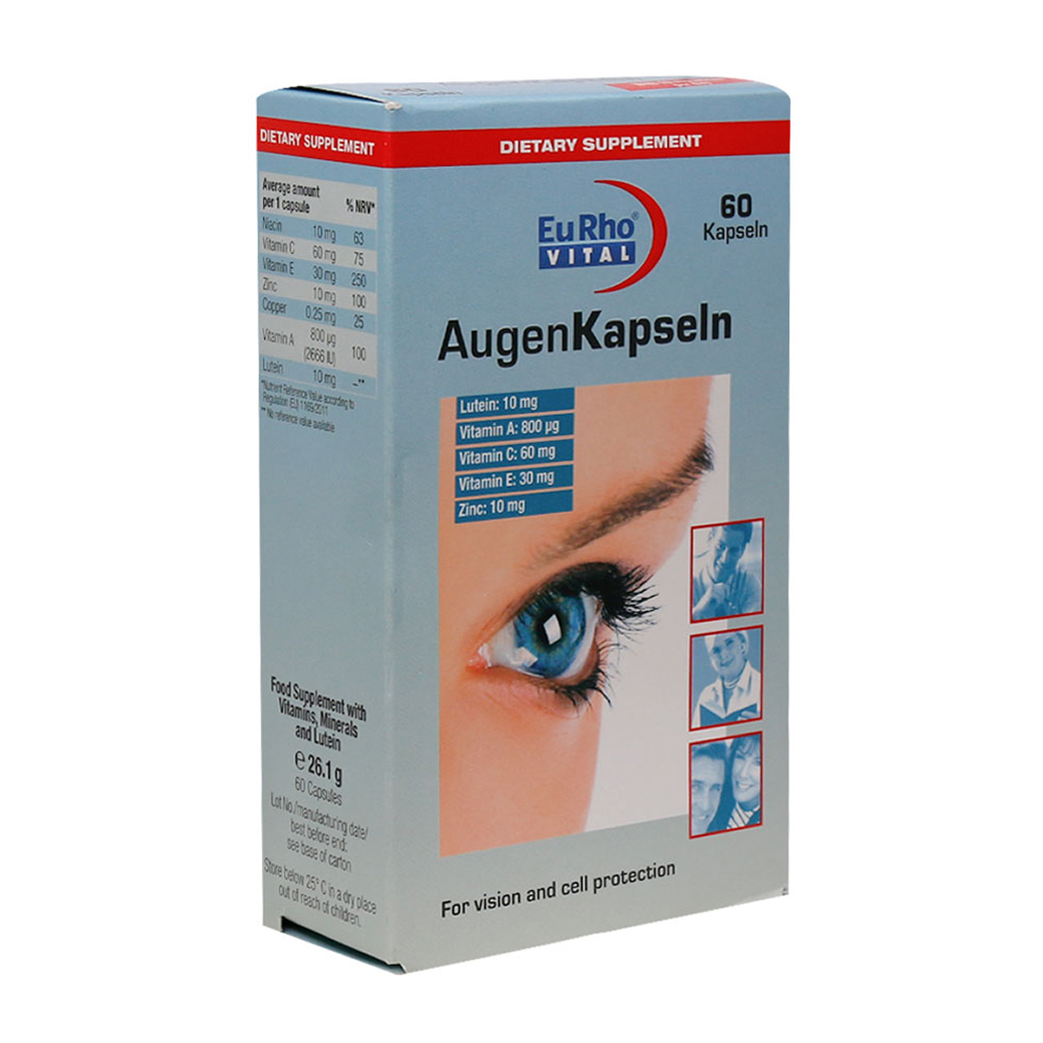 کپسول اوژن  بسته 60 عددی EuRho Vital Augen Eye Capsule 60 Caps