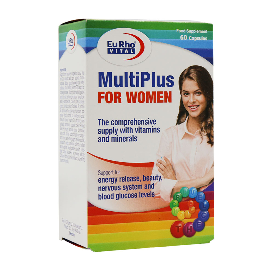 کپسول مولتی ویتامین مدل Multiplus مناسب خانم ها بسته 60 عددی
