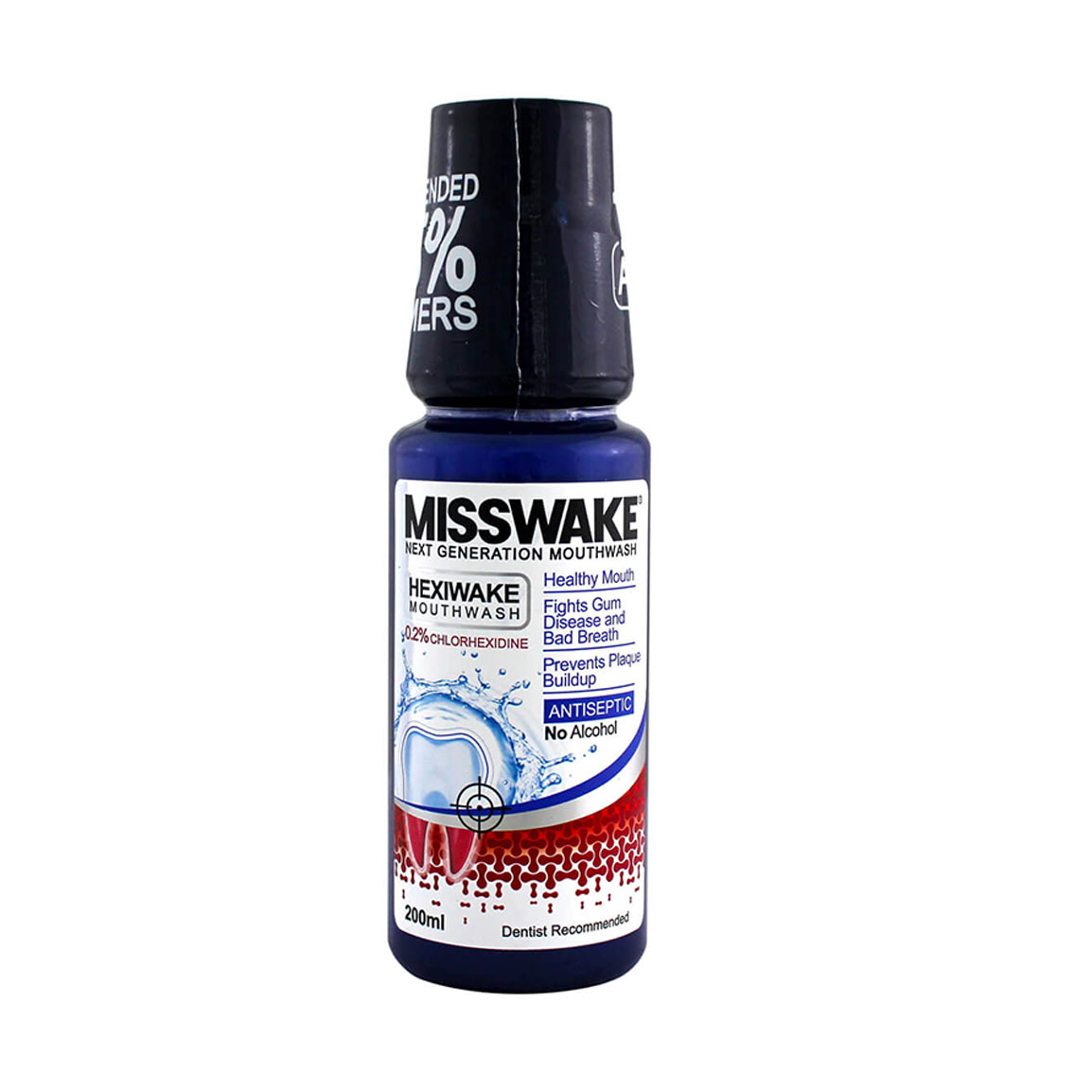 دهان شویه حاوی کلرهگزیدین 2 درصد حجم 200 میلی لیتر Misswake Cholorhexidine 0.2 Mouth Wash 200 ml