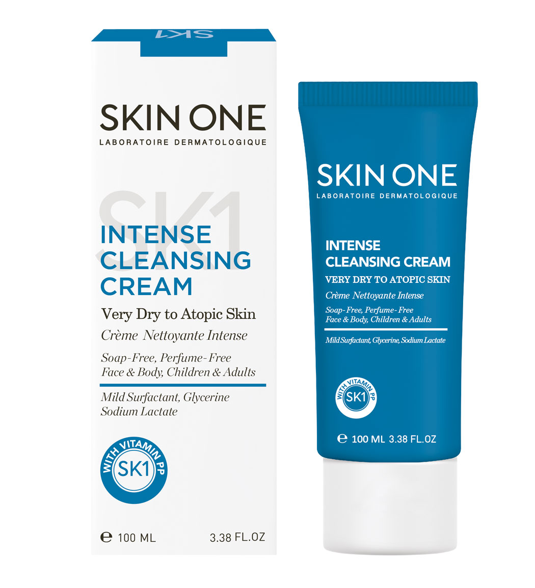 کرم پاک کننده صورت و بدن پوست خشک و خیلی خشک 100میل Skin One Intense Cleansing Cream 100ml