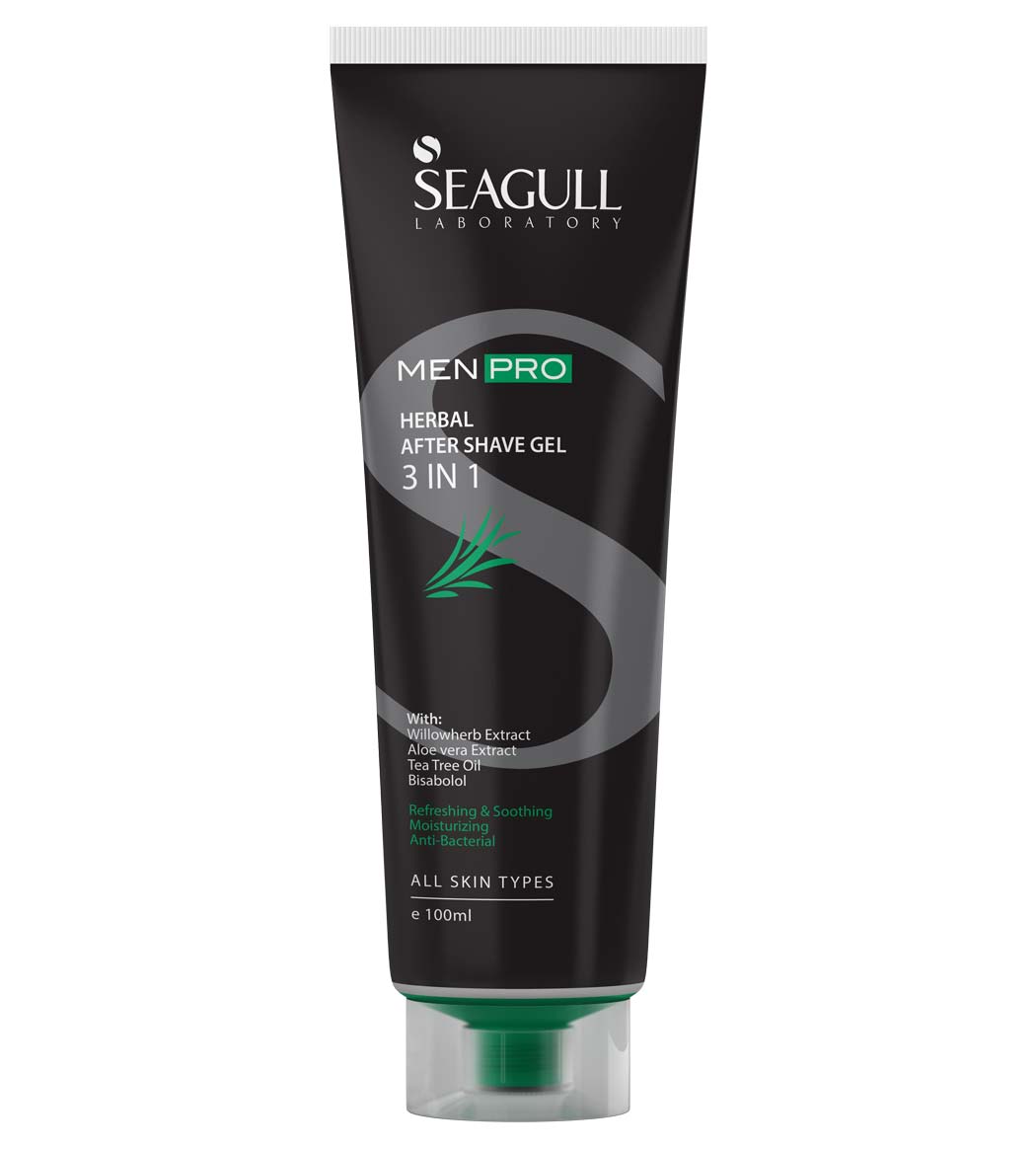 ژل پس از اصلاح 3 در 1 آقایان seagull men pro 3 in 1 herbal after shave gel