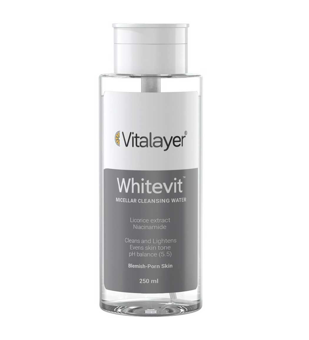 میسلار واتر Whitevit حجم 250میل Vitalayer Whitevit Micellar Cleansing Water 250 ml